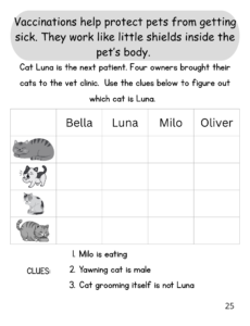 logic puzzle about animal vaccination