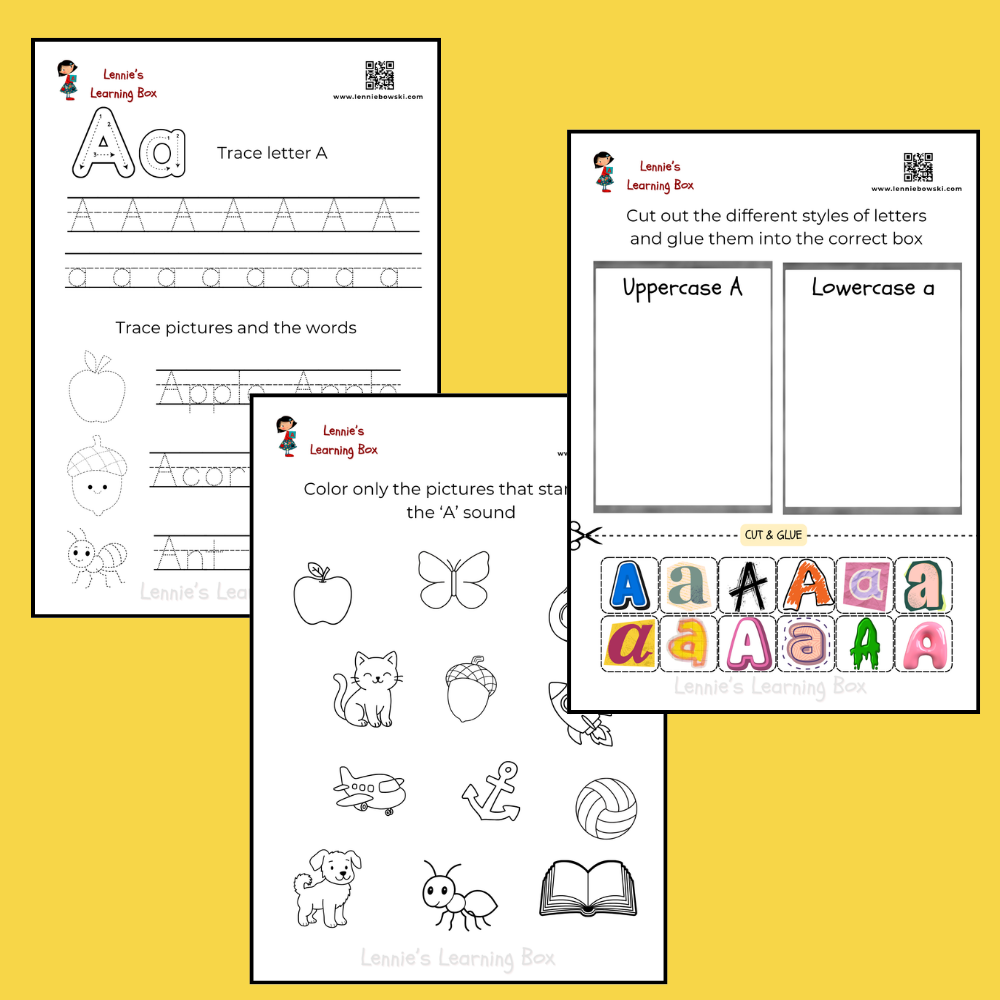 letter a worksheets for ages 5-6