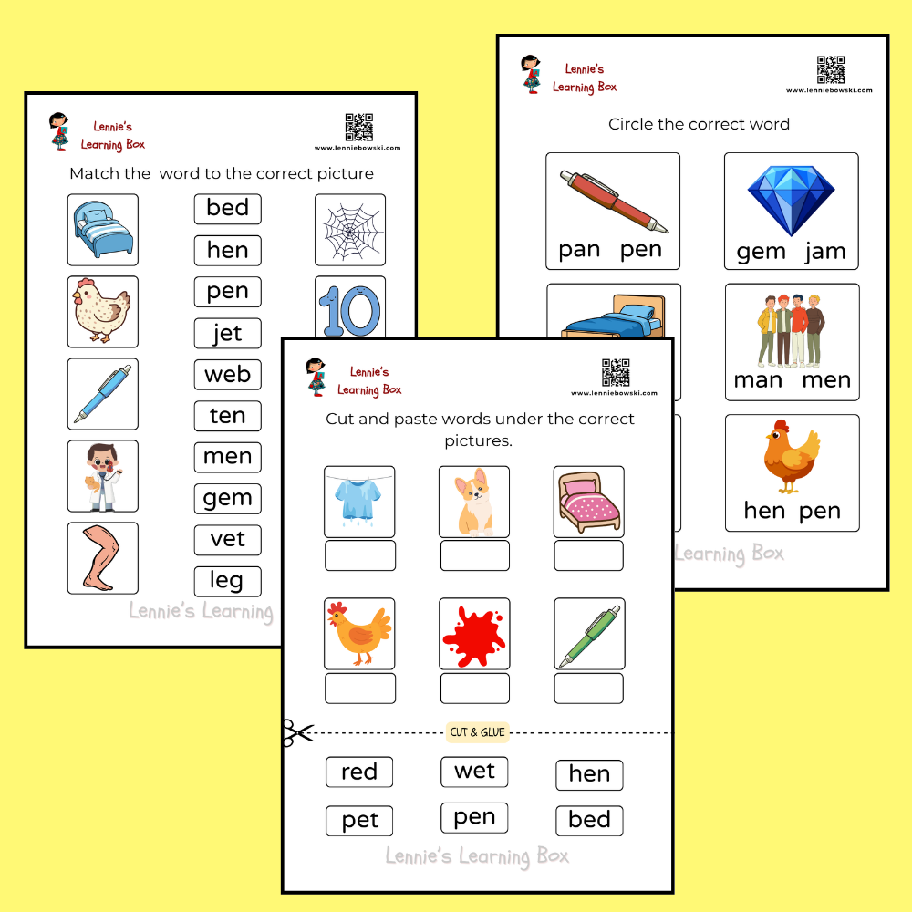 free printable CVC pack