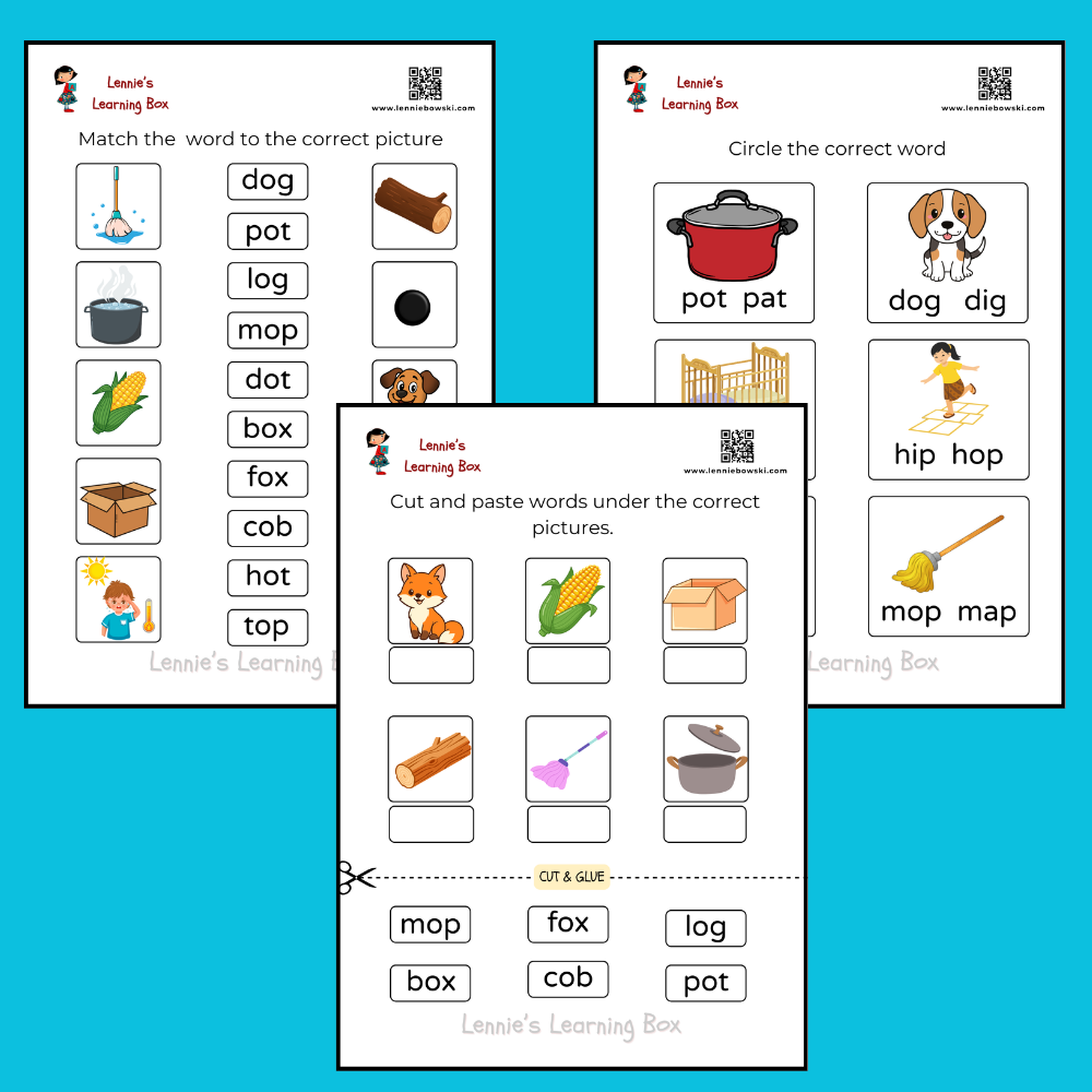 Teach children to read simple words with these fun printable CVC worksheets