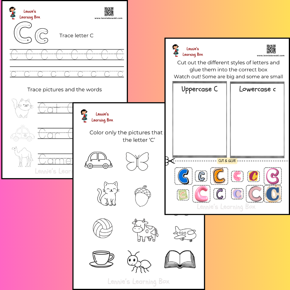 Fun Letter C Learning Activity for ages 5-6