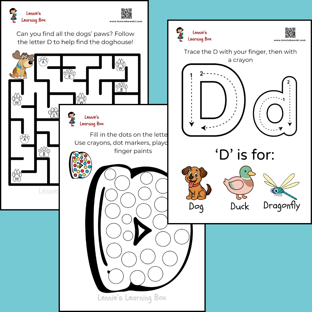 Preschool Letter D Activity Pack