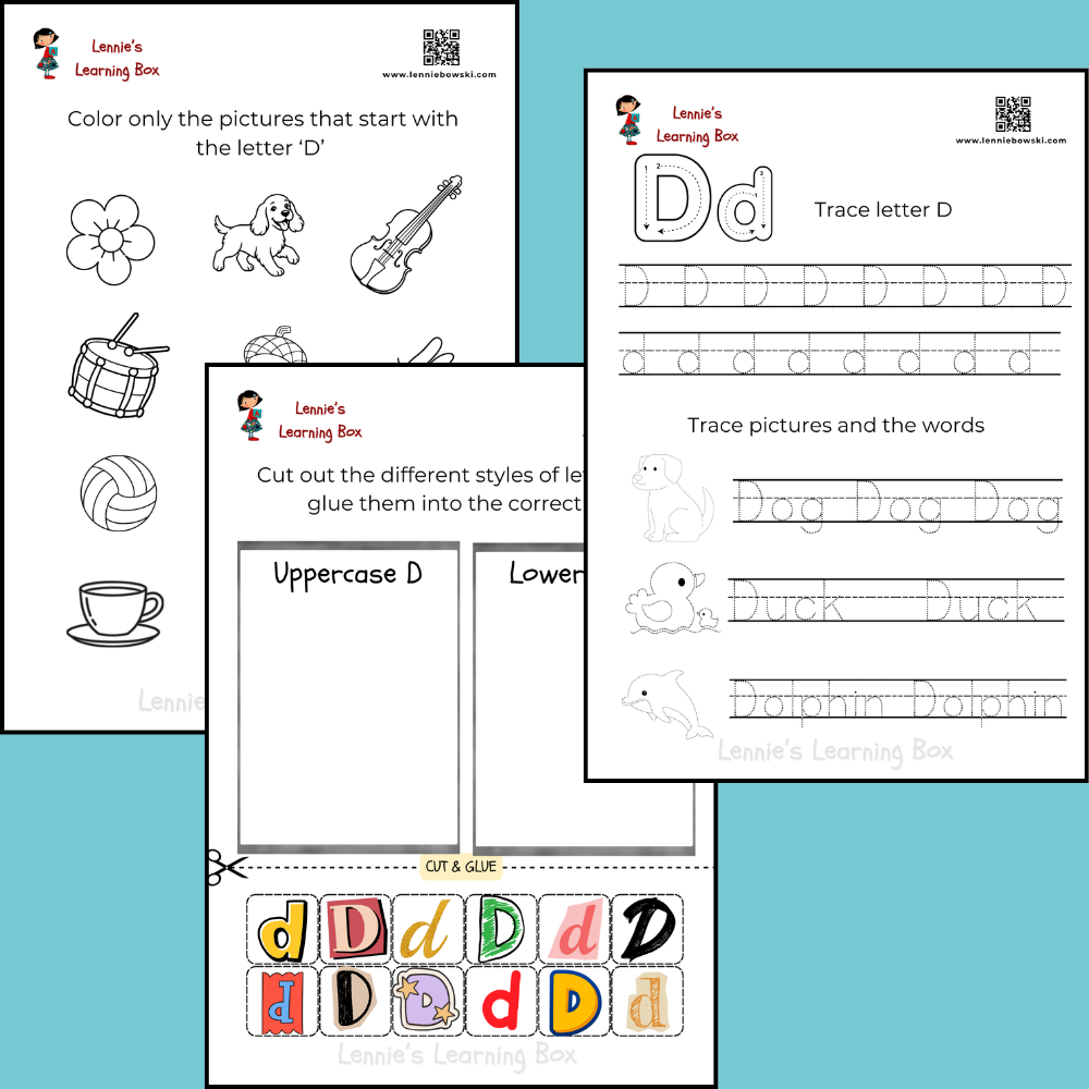 Preschool Letter D Activity Pack
