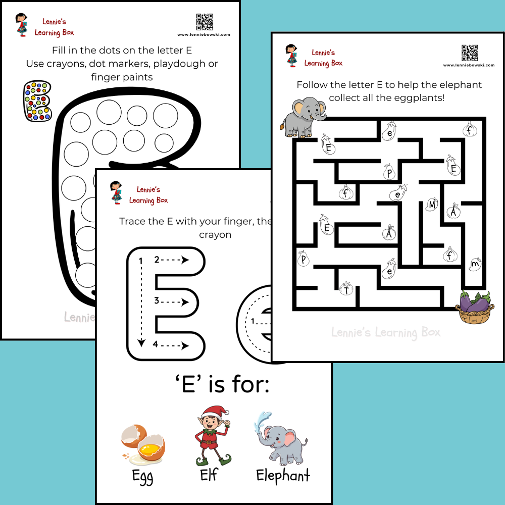 CVC words - short E, 5-6 years letter e worksheeets for ages 3-4