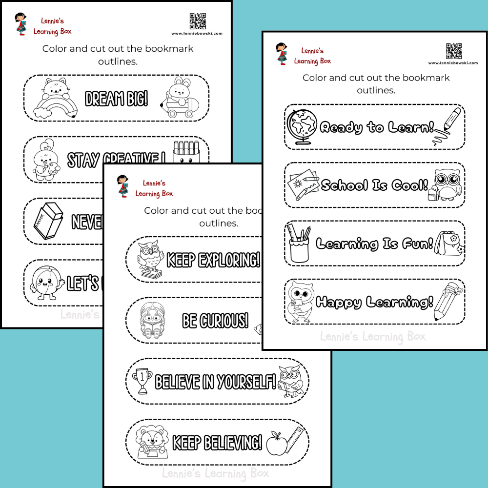 Back To School Bookmarks Printable Back to School Coloring Bookmarks for Kids