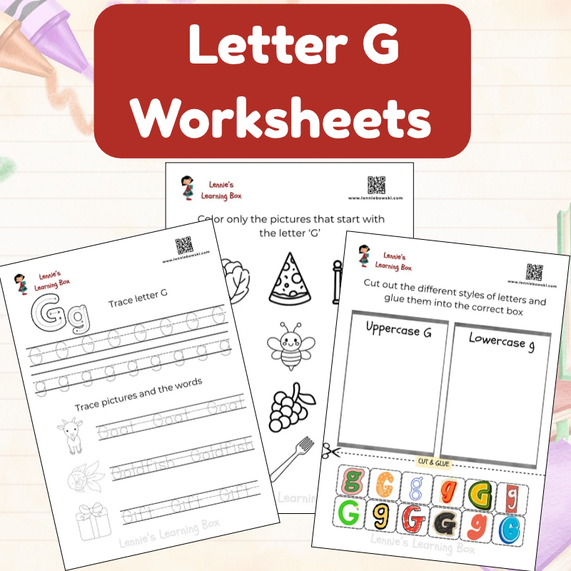 Letter G Recognition Printables for Preschool