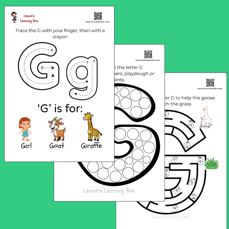 letter g worksheets