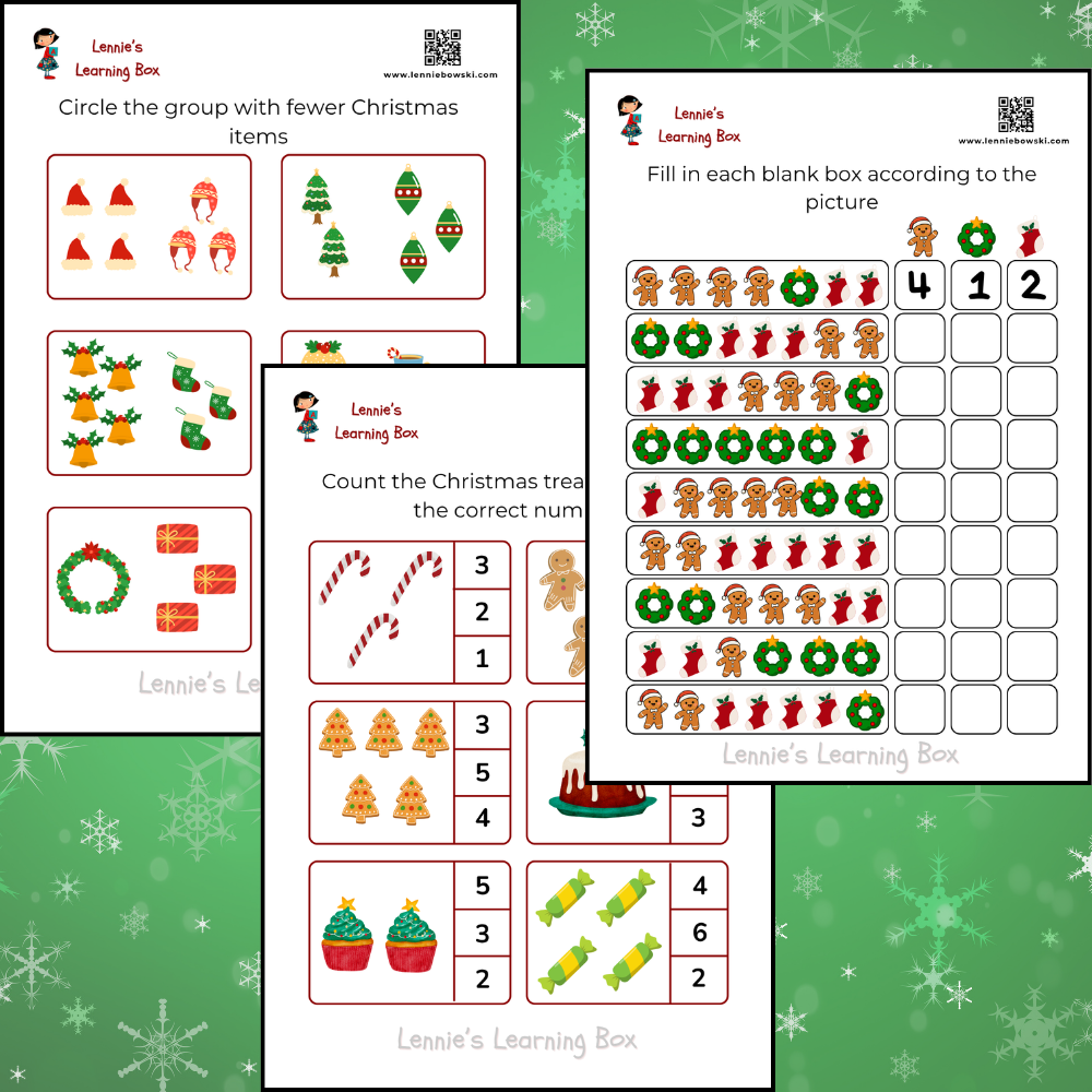 Christmas Coding christmas counting, 3 4 years