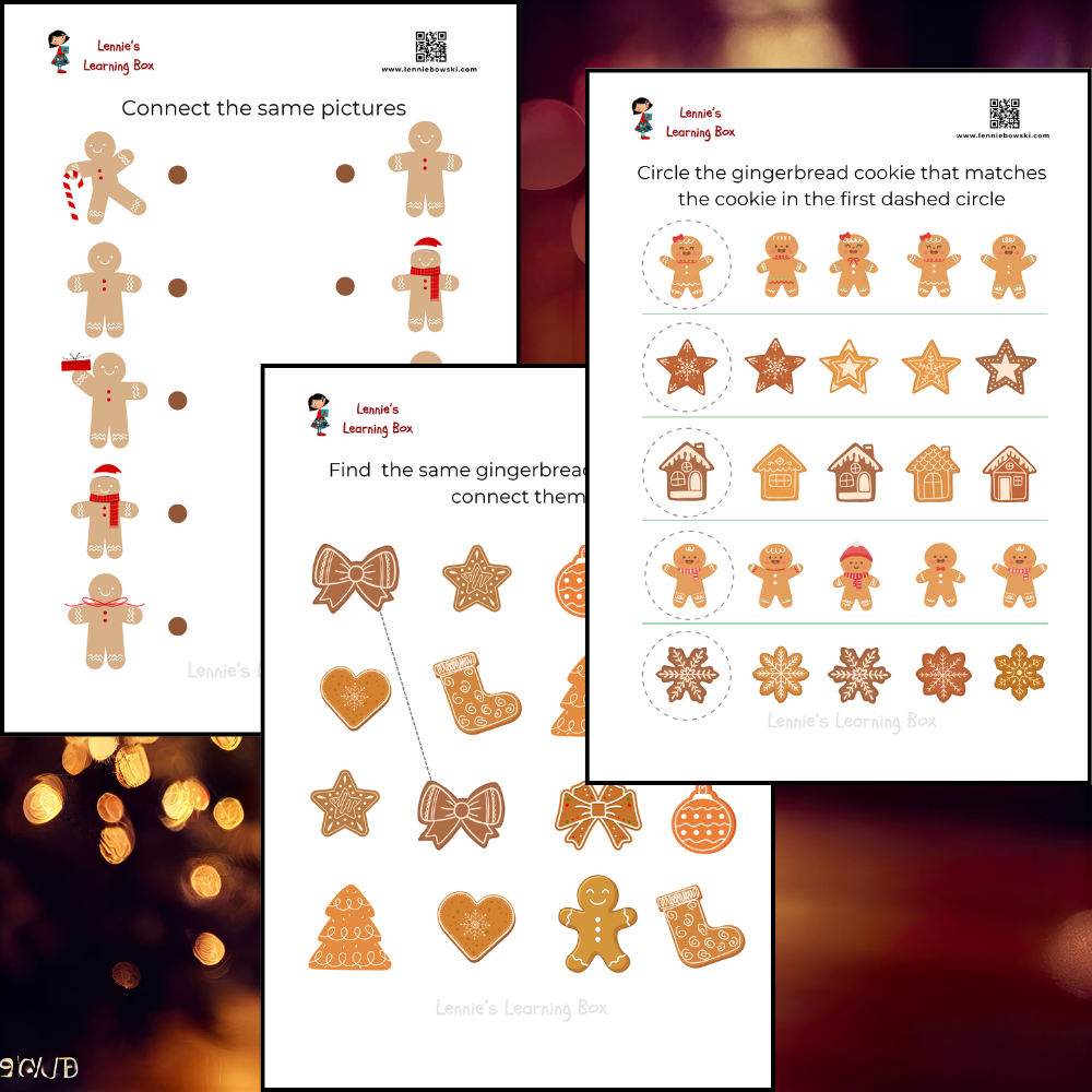find the same gingerbreadman, 3 4 years